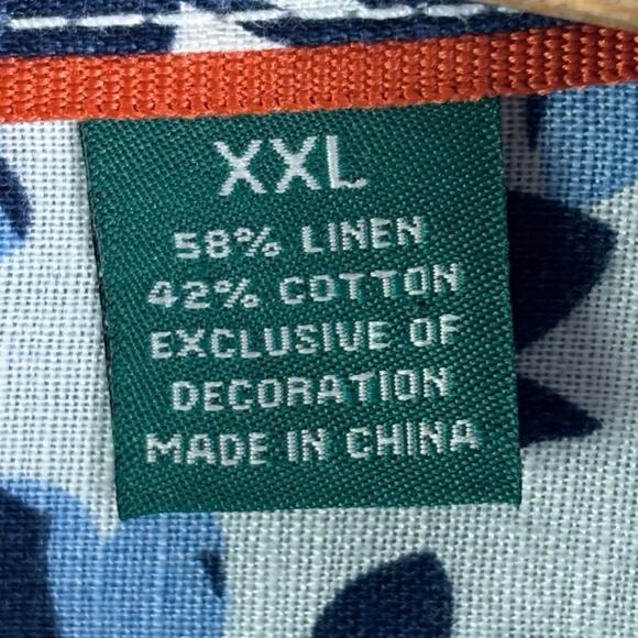 CUBAVERA Slim Fit linen Blend Button Front Long Sleeve Plaid Shirt Mens Size XXL - Picture 9 of 12